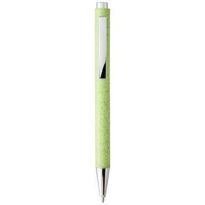 Picture of TUAL WHEAT STRAW CLICK ACTION BALL PEN in Apple Green
