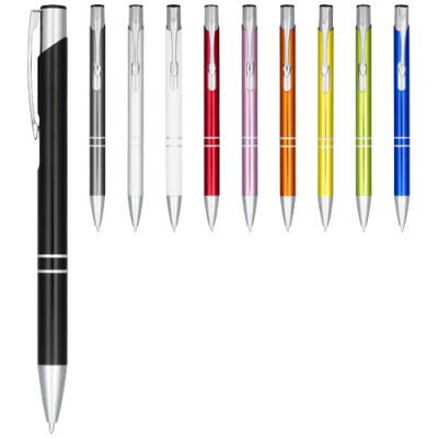 Picture of MONETA ANODIZED ALUMINIUM METAL CLICK BALL PEN in Lime