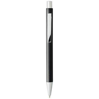 Picture of TUAL WHEAT STRAW CLICK ACTION BALL PEN in Black Solid