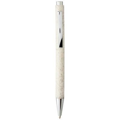 Picture of TUAL WHEAT STRAW CLICK ACTION BALL PEN in Cream