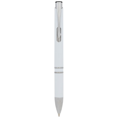 Picture of MONETA ANTIBACTERIAL BALL PEN in White Solid