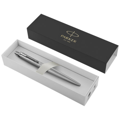 Picture of PARKER JOTTER XL MONOCHROME BALL PEN in Stainless Steel Metal.