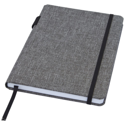 Picture of ORIN A5 RPET NOTE BOOK in Heather Grey.