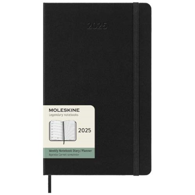 Picture of MOLESKINE 12M WEEKLY L HARD COVER PLANNER in Solid Black.