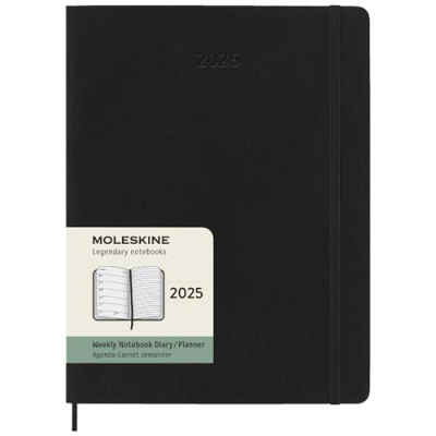 Picture of MOLESKINE 12M WEEKLY XL SOFT COVER PLANNER in Solid Black