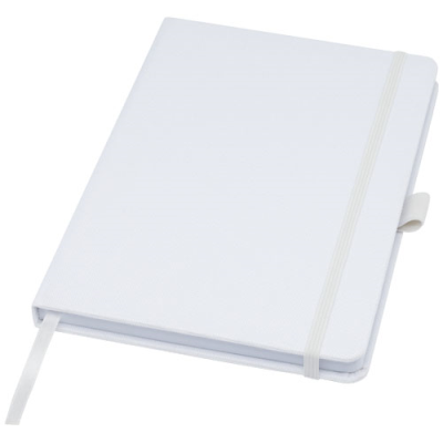 Picture of HONUA A5 RECYCLED PAPER NOTE BOOK with Recycled Pet Cover in White.