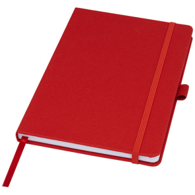 Picture of HONUA A5 RECYCLED PAPER NOTE BOOK with Recycled Pet Cover in Red.