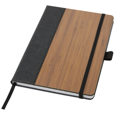 Picture of NOTE A5 BAMBOO NOTE BOOK in Solid Black & Natural