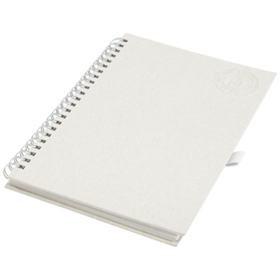 Picture of DAIRY DREAM A5 SIZE REFERENCE RECYCLED MILK CARTONS SPIRAL NOTE BOOK in Off White