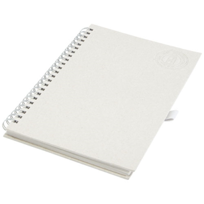 Picture of DAIRY DREAM A5 SIZE REFERENCE RECYCLED MILK CARTONS SPIRAL NOTE BOOK in Off White.