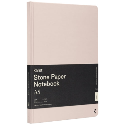 Picture of KARST® A5 STONE PAPER HARDCOVER NOTE BOOK - LINED in Light Pink.