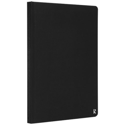 Picture of KARST® A5 STONE PAPER HARDCOVER NOTE BOOK - LINED in Solid Black.