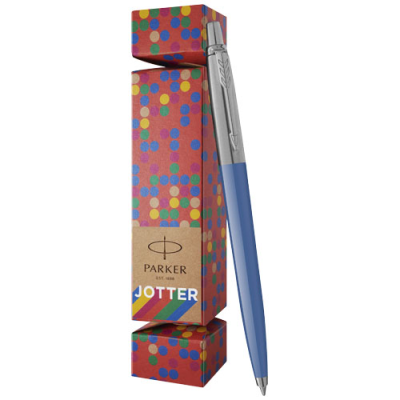 Picture of PARKER JOTTER CRACKER PEN GIFT SET in Process Blue