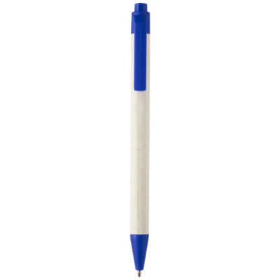 Picture of DAIRY DREAM RECYCLED MILK CARTONS BALL PEN in Royal Blue.