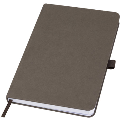 Picture of FABIANNA CRUSH PAPER HARD COVER NOTE BOOK in Coffee Brown.