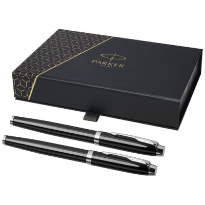 Picture of PARKER IM ROLLERBALL PEN AND FOUNTAIN PEN SET in Matt Black