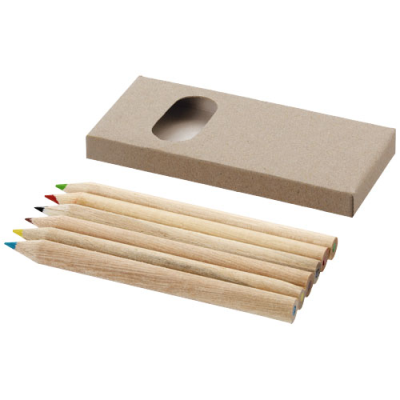 ARTEMAA 6-PIECE PENCIL COLOURING SET in Natural.