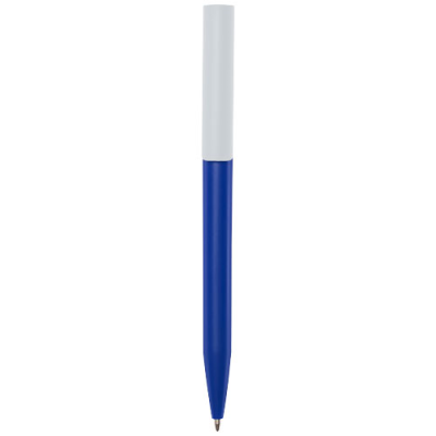 Picture of UNIX RECYCLED PLASTIC BALL PEN in Royal Blue.