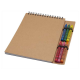 Picture of DOODLE A5 SPIRAL SOFT COVER NOTE BOOK AND CRAYON SET