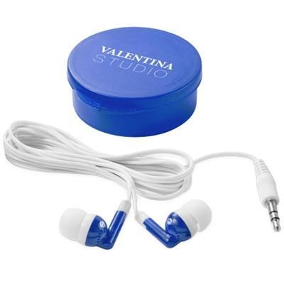 Picture of VERSA EARBUDS in Clear Transparent Blue-white Solid