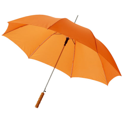 Picture of LISA 23 INCH AUTO OPEN UMBRELLA with Wood Handle in Orange.