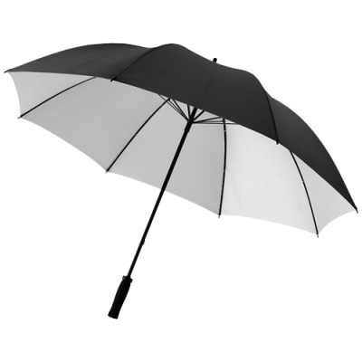 Picture of YFKE 30 INCH GOLF UMBRELLA with Eva Handle in Solid Black & Silver.