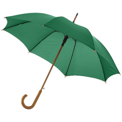 Picture of KYLE 23 INCH AUTO OPEN UMBRELLA WOOD SHAFT AND HANDLE in Green.