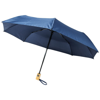 Picture of BO 21 INCH FOLDING AUTO OPEN & CLOSE RECYCLED PET UMBRELLA in Navy