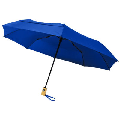 Picture of BO 21 INCH FOLDING AUTO OPEN & CLOSE RECYCLED PET UMBRELLA in Royal Blue.