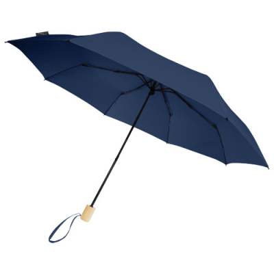 Picture of BIRGIT 21 FOLDING WINDPROOF RECYCLED PET UMBRELLA in Navy