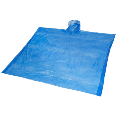 MAYAN RECYCLED PLASTIC DISPOSABLE RAIN PONCHO with Storage Pouch.