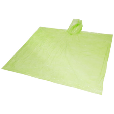 Picture of MAYAN RECYCLED PLASTIC DISPOSABLE RAIN PONCHO with Storage Pouch in Lime