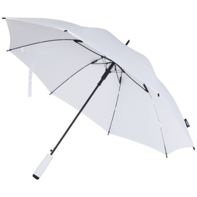 Picture of NIEL 23 INCH AUTO OPEN RECYCLED PET UMBRELLA in White.