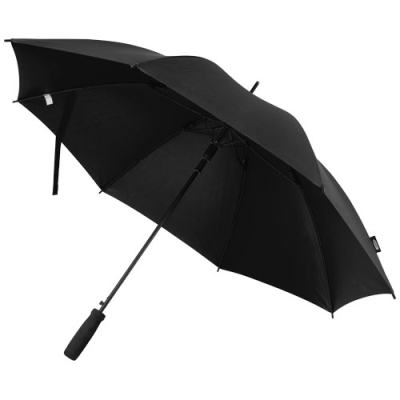 Picture of NIEL 23 INCH AUTO OPEN RECYCLED PET UMBRELLA in Solid Black.