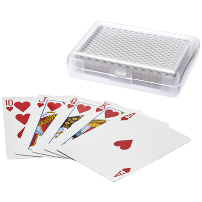 Picture of RENO PLAYING CARD PACK SET in Case in Solid Black & Clear Transparent.