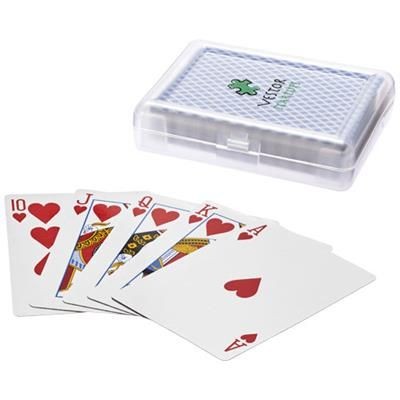 Picture of RENO PLAYING CARD PACK SET in Case in Blue-transparent