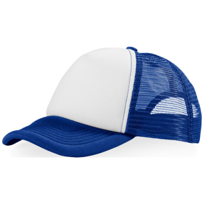 Picture of TRUCKER 5 PANEL CAP in Royal Blue & White.