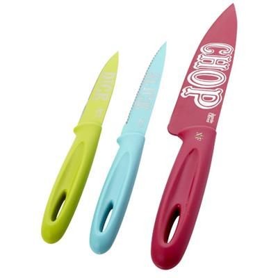 Picture of FUNKY 3-PIECE KNIFE SET in Multi-colour