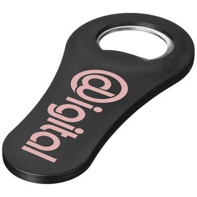 Picture of RALLY MAGNETIC DRINK BOTTLE OPENER in Black Solid