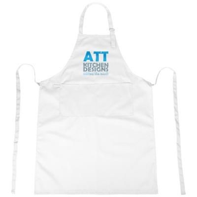 Picture of ZORA APRON with Adjustable Lanyard in White Solid