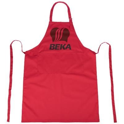 Picture of ZORA APRON with Adjustable Lanyard in Red