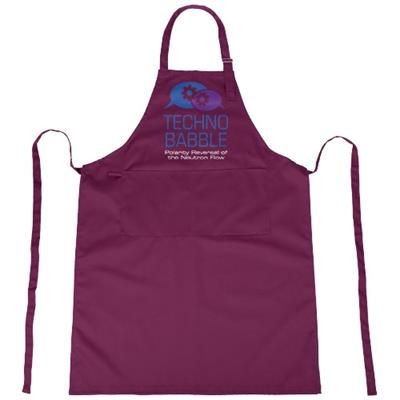 Picture of ZORA APRON with Adjustable Lanyard in Burgundy