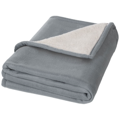 Picture of SPRINGWOOD SOFT FLEECE AND SHERPA PLAID PICNIC BLANKET in Grey-white Solid