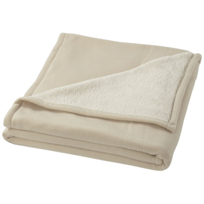 Picture of SPRINGWOOD SOFT FLEECE AND SHERPA PLAID BLANKET in Off White.