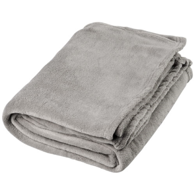 Picture of BAY EXTRA SOFT CORAL FLEECE PLAID BLANKET in Grey