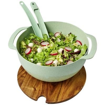 Picture of LUCHA WHEAT STRAW SALAD BOWL with Servers in Mints