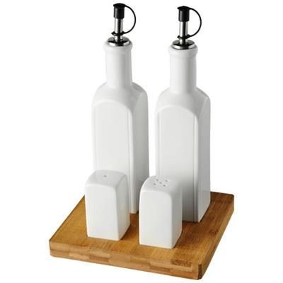 Picture of MATEO TABLETOP CONDIMENT SET in White Solid