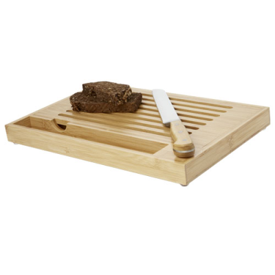 Picture of PAO BAMBOO CUTTING BOARD with Knife in Natural & Silver