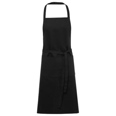 Picture of ORISSA 200 G & M² GOTS ORGANIC COTTON APRON in Solid Black