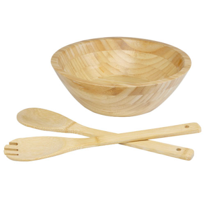 Picture of ARGULLS BAMBOO SALAD BOWL AND TOOLS in Natural.